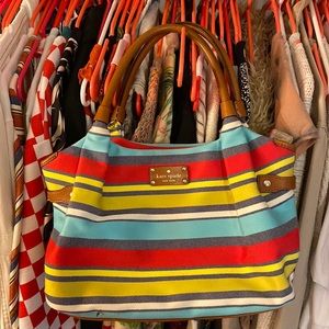 Kate spade multicolor striped handbag